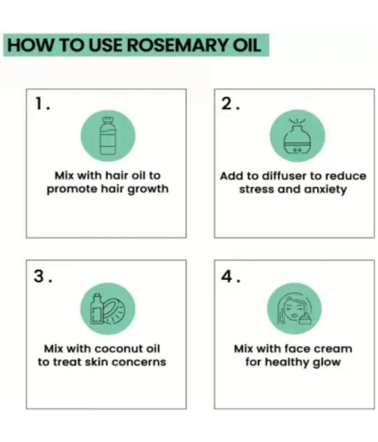 RAQUITYS Rosemary Essential Oil | Hair Growth, Skin, Face | PURE (15ml)