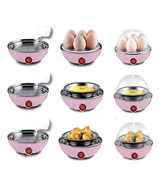 Egg Boiler Electric Automatic Off 7 Egg Poacher for Steaming, Cooking, Boiling and Frying, Multicolour - Multicolor