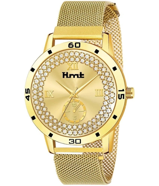 THMT Gold Stainless Steel Analog Mens Watch