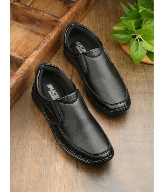 Bucik Black Mens Slip On Formal Shoes - None