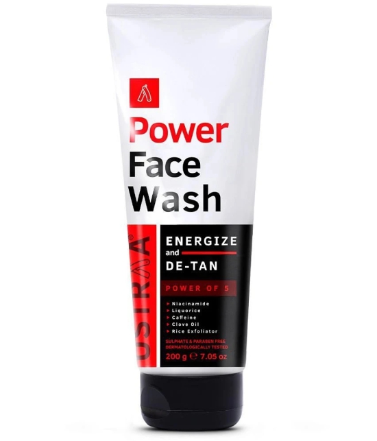 Ustraa Power Face Wash Energize and De-Tan - 200g & Night Cream - 50g