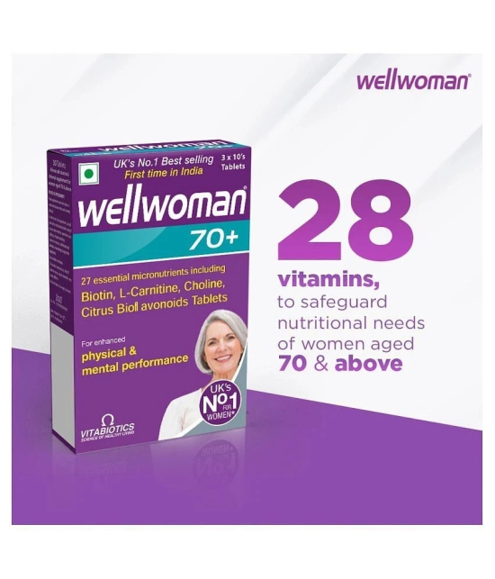 Wellwoman 70+ Multivitamin health supplements for women- 30 tablets health supplement 30 no.s Multivitamins Tablets