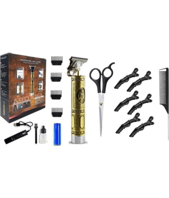 Lenon Scissor,Comb,Clip & Gold Cordless Beard Trimmer With 60 minutes Runtime