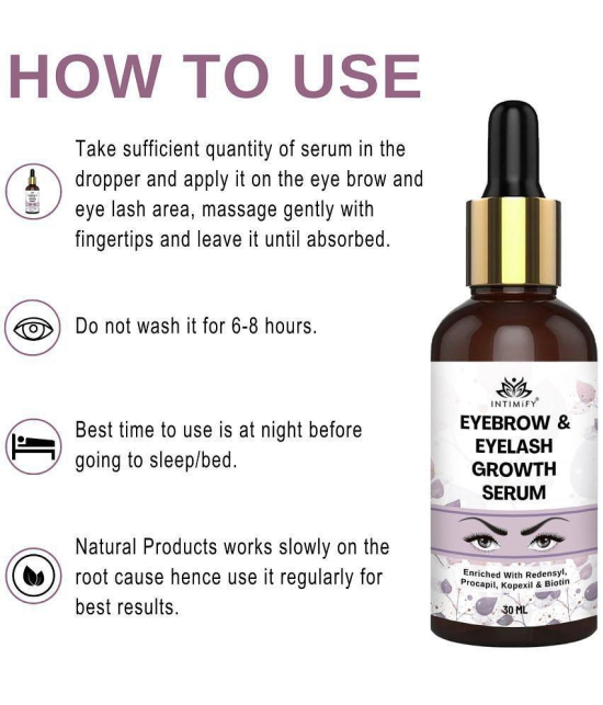 Intimify EyeBrow & EyeLash Growth Serum, eyebrow growth oil, eyelash growth oil, eye brows eyelash growth oil, 30 ml