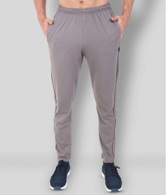 Zeffit - Grey Cotton Blend Mens Trackpants ( Pack of 1 ) - L