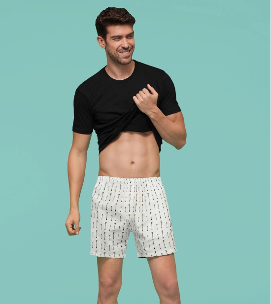 Remix Cotton Boxers Streetlight White M