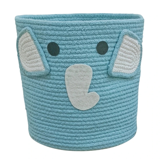 Kids Cotton Rope Laundry Bag-Blue