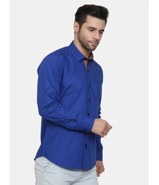 liferoads - Blue 100% Cotton Regular Fit Mens Casual Shirt ( Pack of 1 ) - None