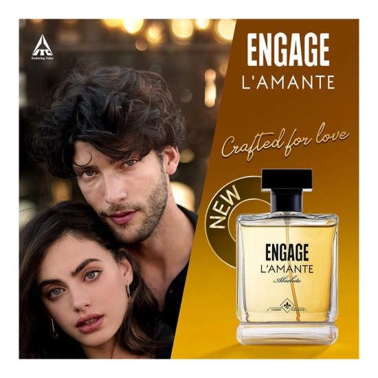 Engage Lamante Absolute Eau De Parfum Perfume for Men 100ml  Spicy Long Lasting  Premium  Skin Friendly-Engage Lamante Absolute Eau De Parfum, Perfume for Men, 100ml , Spicy, Long Lasting & Prem