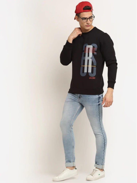 Rodamo  Men Black Printed Sweatshirt