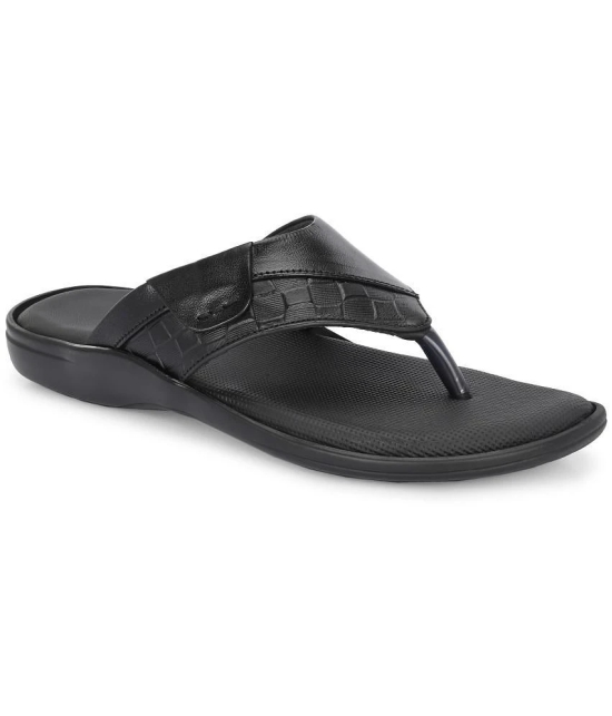 Leeport Black Mens Thong Flip Flop - None