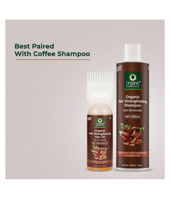 Organic Harvest Hair Strengthening Hair Oil, Infused with Coffee Beans and a Combination of 14 Organic Natural Oils, Helps Improve Hair Structure and Growth - 150ml