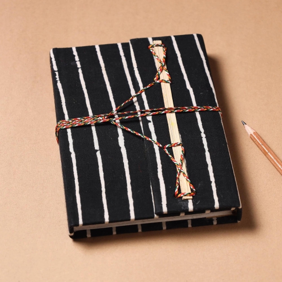 Fabric Cover Handmade Paper Notebook with Thread Lock