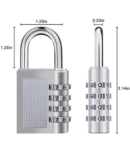 G P SALES - Silver TSA Lock ( Pack of 1 ) - Silver