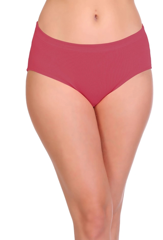 Sona Comfortable 1400 Cotton Plain Inner Elastic Hipster Plus Size Maroon Panties-S / Maroon