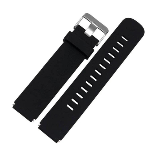 Exelent Watch Strap belt 19MM Strap for Compatible with Silicone Replacement Strap Belt (Black-, 19 mm)