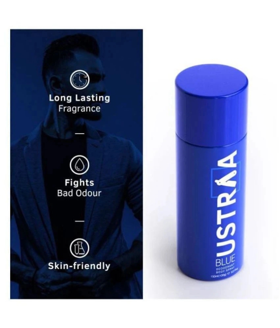 Ustraa Blue Deodorant - 150 ml & Deo Soap Sea Minerals - 100g (Pack of 4)