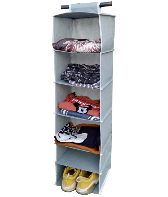 Sh Nasima  Hanging 3 Shelf Closet Cloth Organizer Wardrobe Organiser Hanging Organizer for Almirah Regular Organizer Pack Of 1