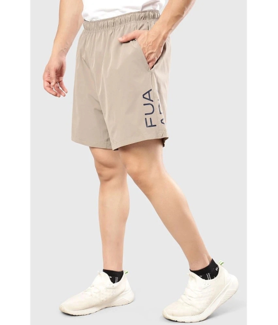 Fuaark Beige Polyester Lycra Mens Gym Shorts ( Pack of 1 ) - None