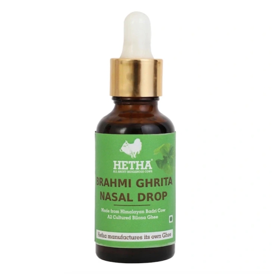 Brahmi Ghrita Nasal Drop (Size - 30 ml) by HETHA ORGANICS LLP