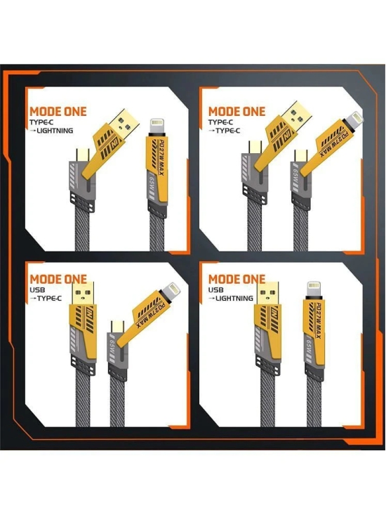 Tecsox Yellow 5 A Type C Cable 1 Meter - Yellow