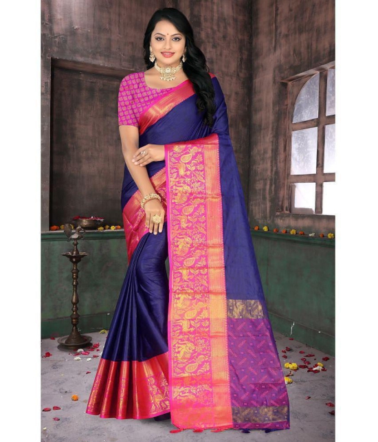 LEELAVATI - Multicolor Silk Saree With Blouse Piece ( Pack of 1 ) - Multicolor