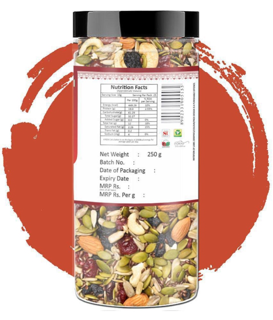 YUM YUM Premium Mixed Dry Fruits & Berries Healthy Dried Nutmix, 1kg (Pack Of 4x250g)