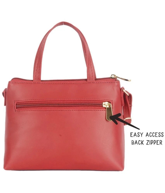 Baggit Red Faux Leather Sling Bag - Red