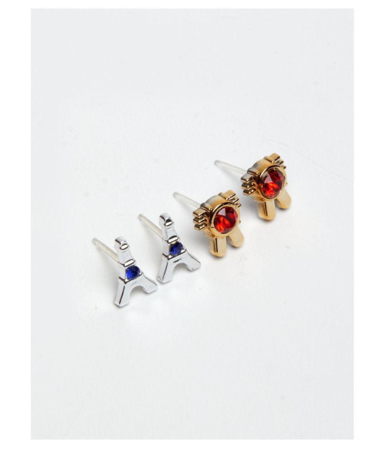 YouBella Jewellery Earrings for Women Combo of 36 Stud Tops Earring for Women and Girls (Multi-color) (YBEAR_32859) - Multi Color