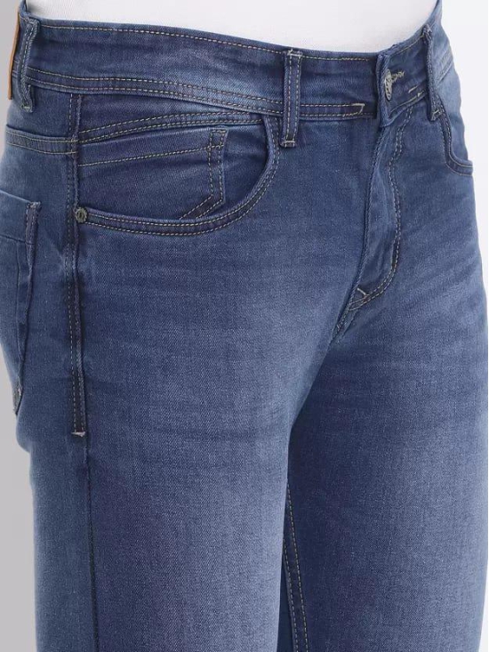 Men Skinny Mid Rise Blue Jeans