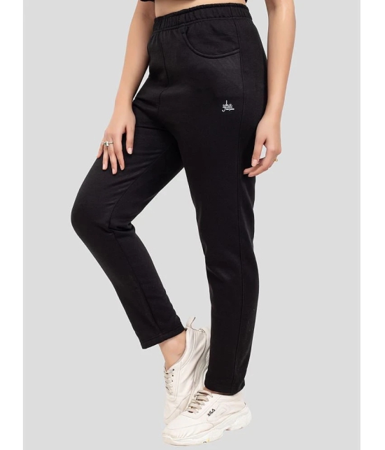 YHA - Black Fleece Womens Running Trackpants ( Pack of 1 ) - None