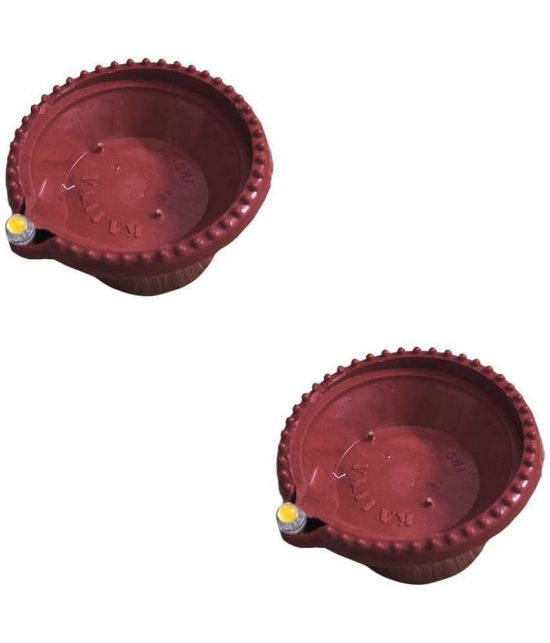 Gearup - Brown Others Electric Diya ( Pack of 2 ) - Brown