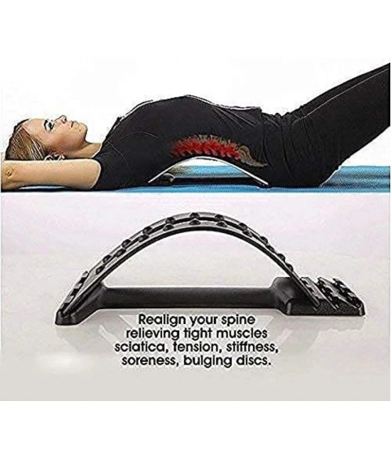 Back Stretcher for Spinal Pain Relief, Back Pain Relief Product, Lumber Support ,Spinal  Back Relaxion Device, Pack of 1 - Black