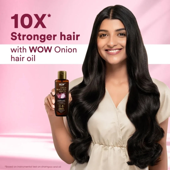 Onion Hair Oil For Hair Fall Control - With Black Seed Oil Extracts - 200 ML PACK OF 3