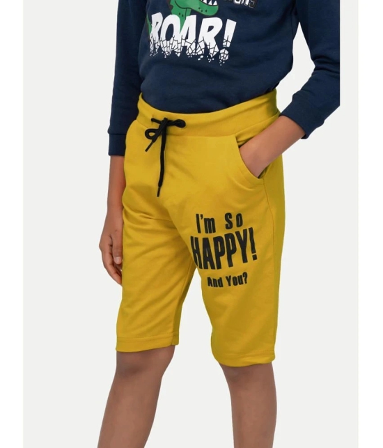 Radprix - Yellow Cotton Blend Boys Shorts ( Pack of 1 ) - None