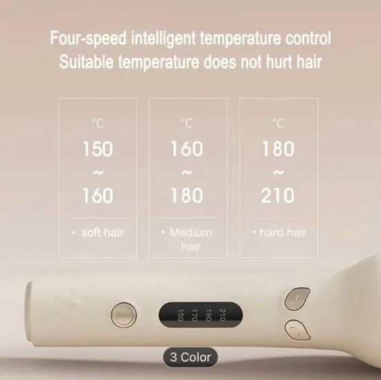 CurlEase - Fully Automatic Hair Curler with 4 Temperature-Pink