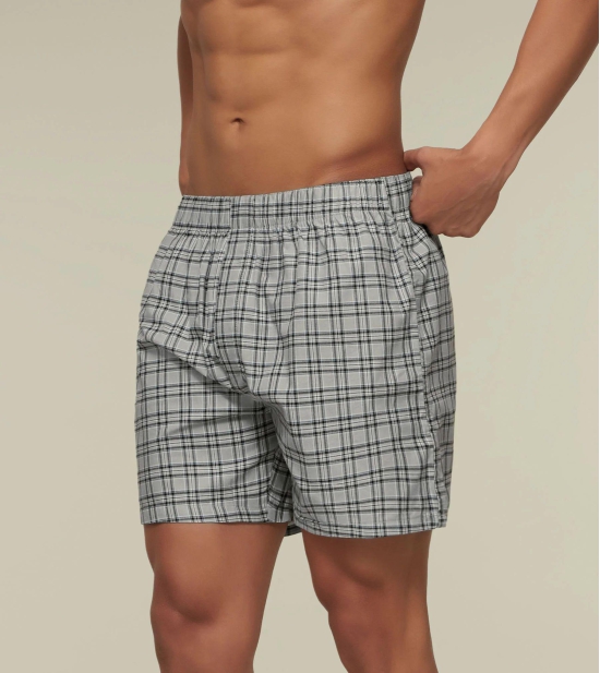 Checkmate Combed Cotton Boxers Steely L