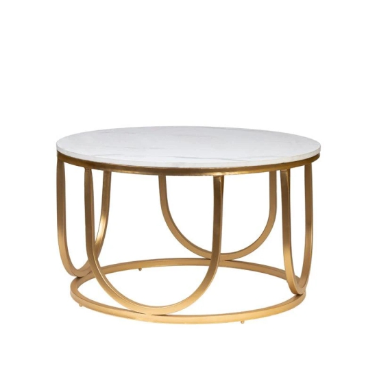 U Shape Golden Coffee Table-Gold