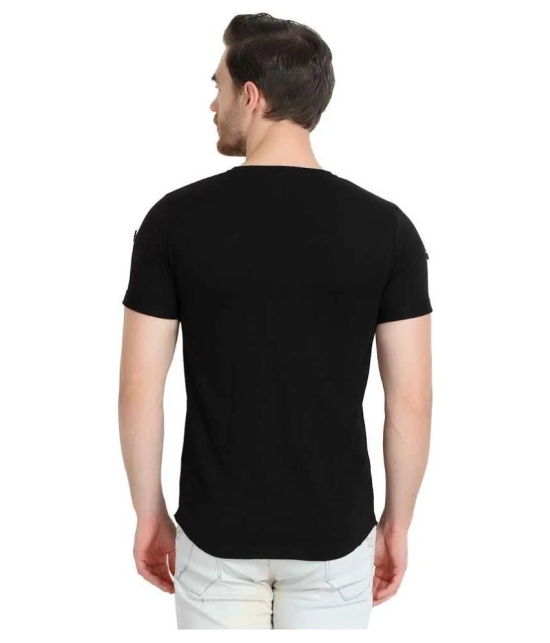 Glito Cotton Black Solids T-Shirt Pack of 2 - None