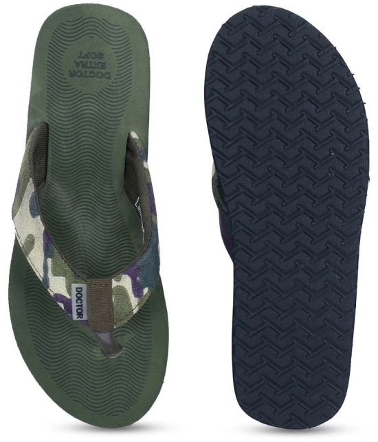 DOCTOR EXTRA SOFT - Olive Womens Thong Flip Flop - None