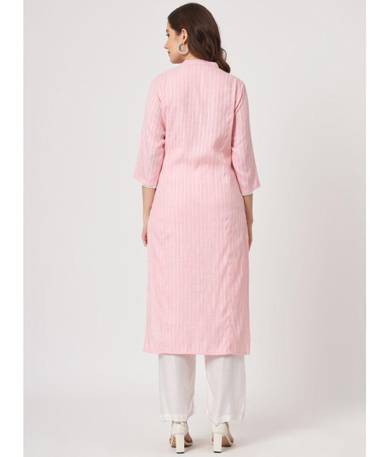 AMIRA'S INDIAN ETHNICWEAR - Pink Viscose Women's Straight Kurti ( Pack of 1 ) - None