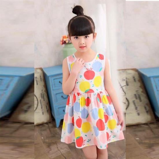 Princess Stylish Designer Multicolor Round Frock & Dresses for Baby Girl.-5 to 6 Year