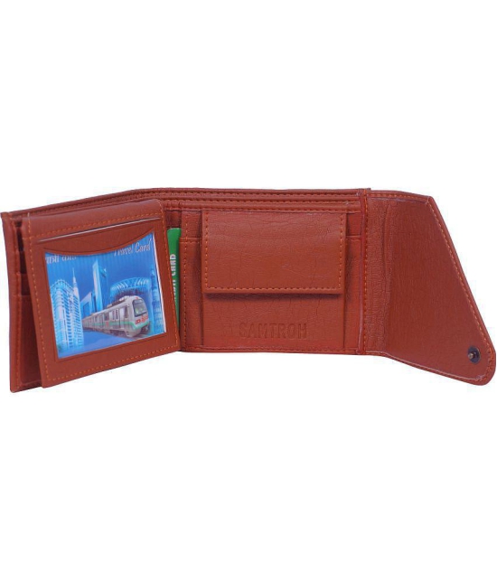 samtroh - PU TAN Mens Regular Wallet ( Pack of 1 ) - Tan