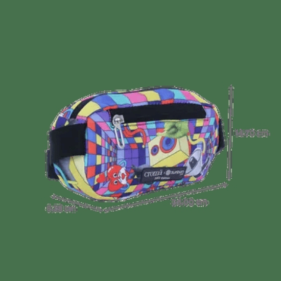 Croma Sunburn Edition Cloth Waist Bag (Adjustable Strap, Multicolor)