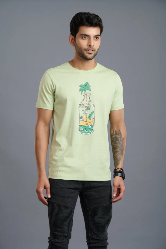 Sea Devil Printed Mint Green T-Shirt for Men L