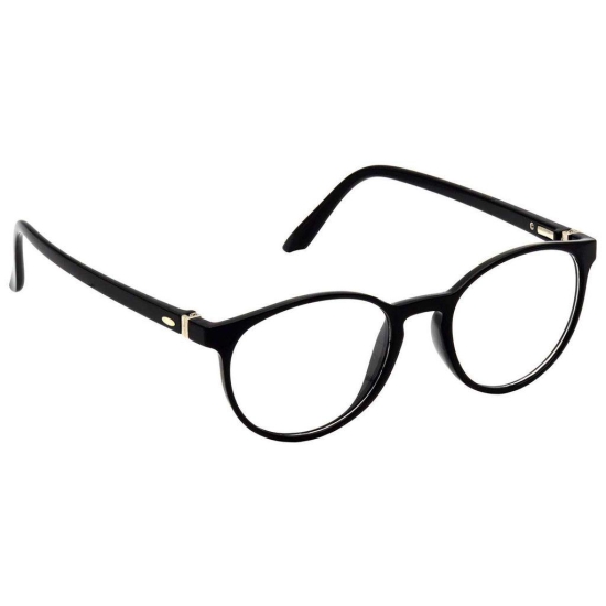 Hrinkar Trending Eyeglasses: Black Oval Optical Spectacle Frame For Men & Women |HFRM-BK-14