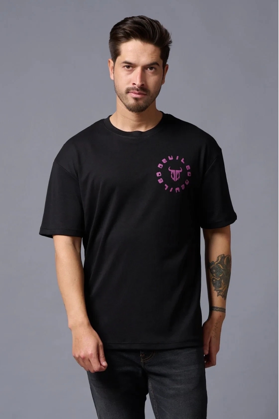 Cruel in Gradient Print Black Oversized T-Shirt for Men S