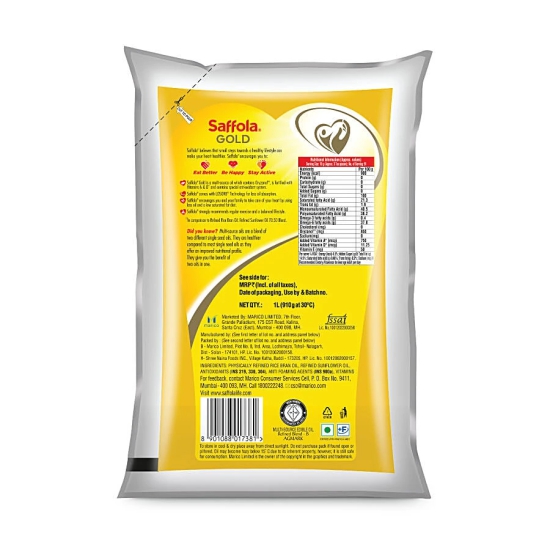 Saffola Gold R B+ Kadi Bld Oil, 1 Ltr