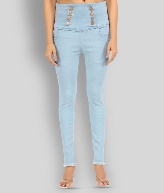 AngelFab - Blue Denim Skinny Fit Women''s Jeans ( Pack of 1 ) - 28