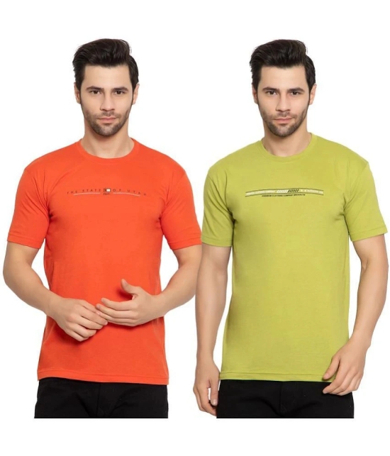 Zeffit Multicolor Cotton Regular Fit Mens Sports T-Shirt ( Pack of 2 ) - None